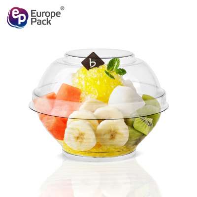 Wholesale environmentally transparent plastic dessert bowls with lid