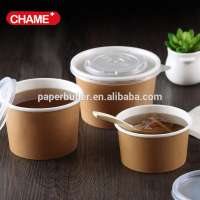 disposable take away hot soup bowl with plastic lid