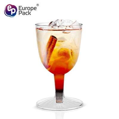 Hot selling 5oz transparent disposable goblet plastic cocktail cups