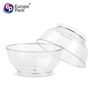 Food grade  120ml round shape clear disposable plastic salad bowls wholesale