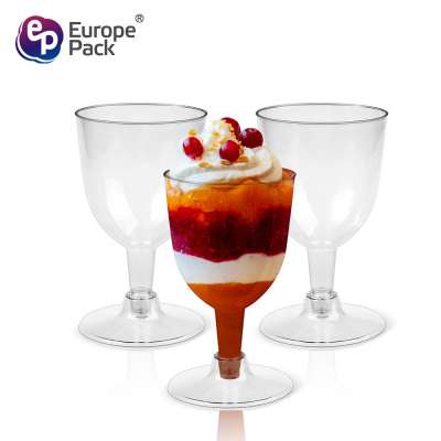 Champagne Flutes 6oz Clear Hard Plastic Disposable Glasses Cocktail /Ice cream /Juice/ Mousse Cups